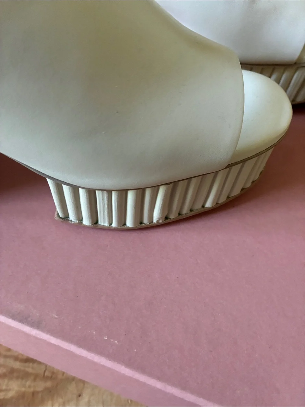 NWT Cult Gaia Judith platform w/bamboo ribbing sole/heel size 9/39